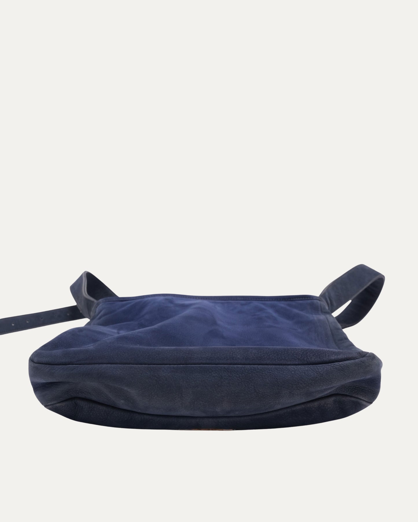 Filigree Cross Embellished Leather Messenger Bag