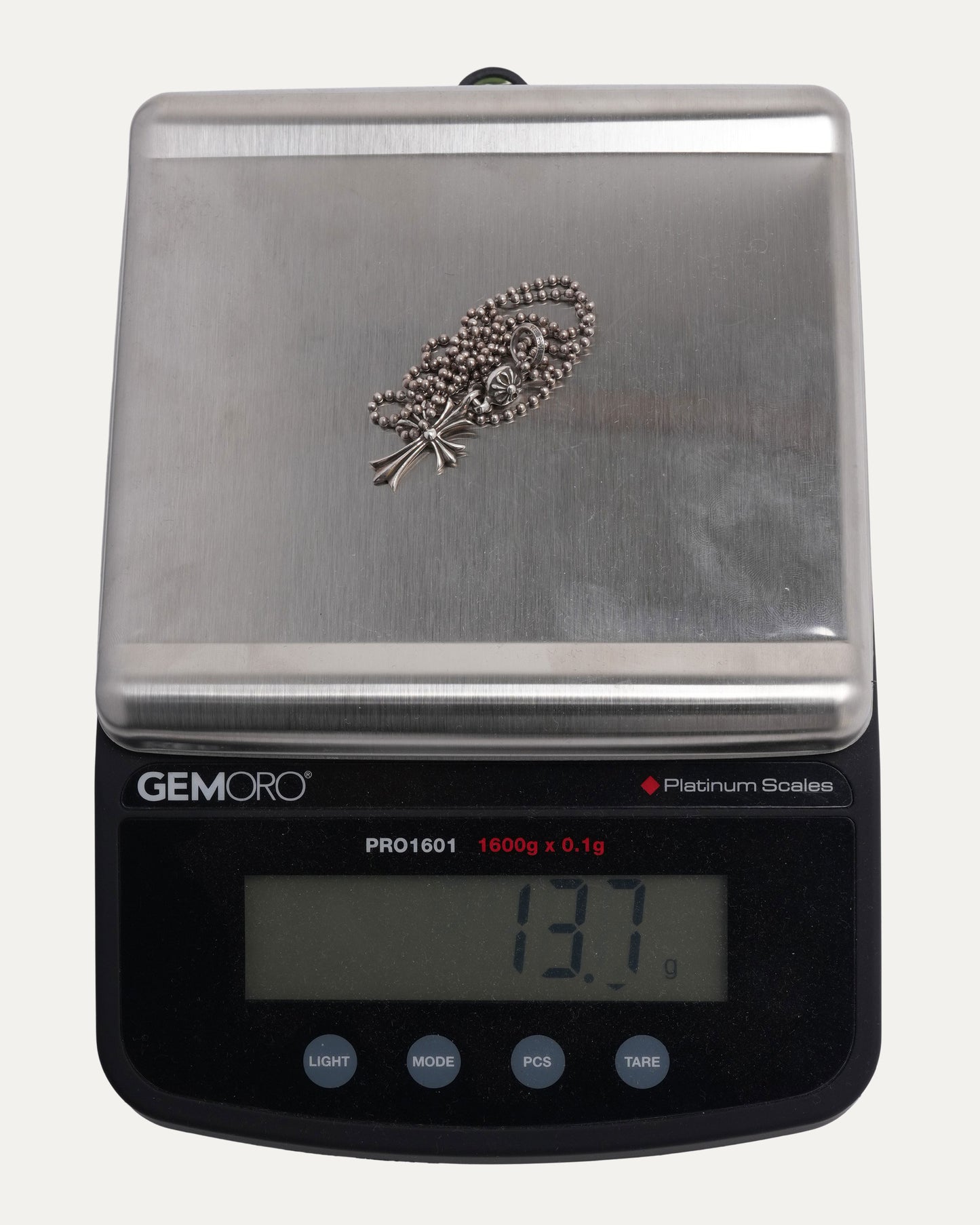 Small Cross and Plus Ball Pendant with Ball Chain