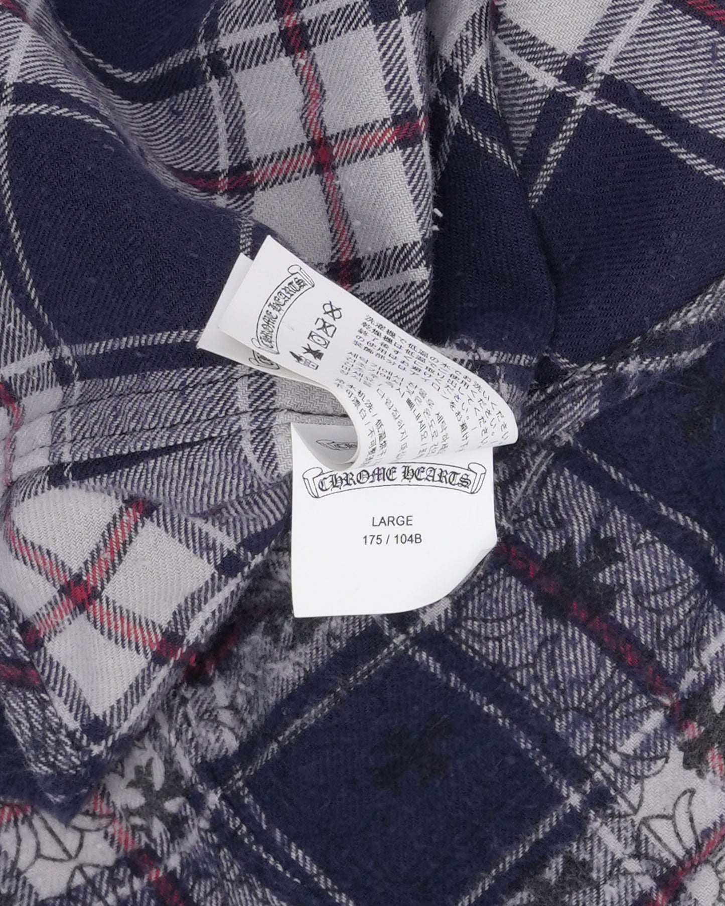 Monogram Cross Patch Loose Ends Flannel Shirt