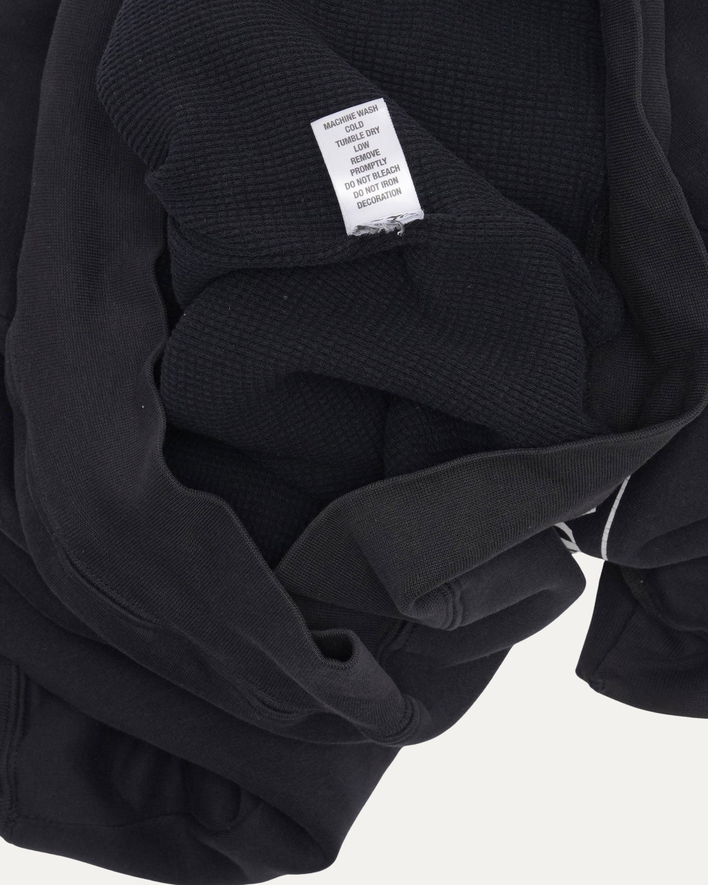 Vintage Scroll Logo Thermal Lined Zip Up Hoodie