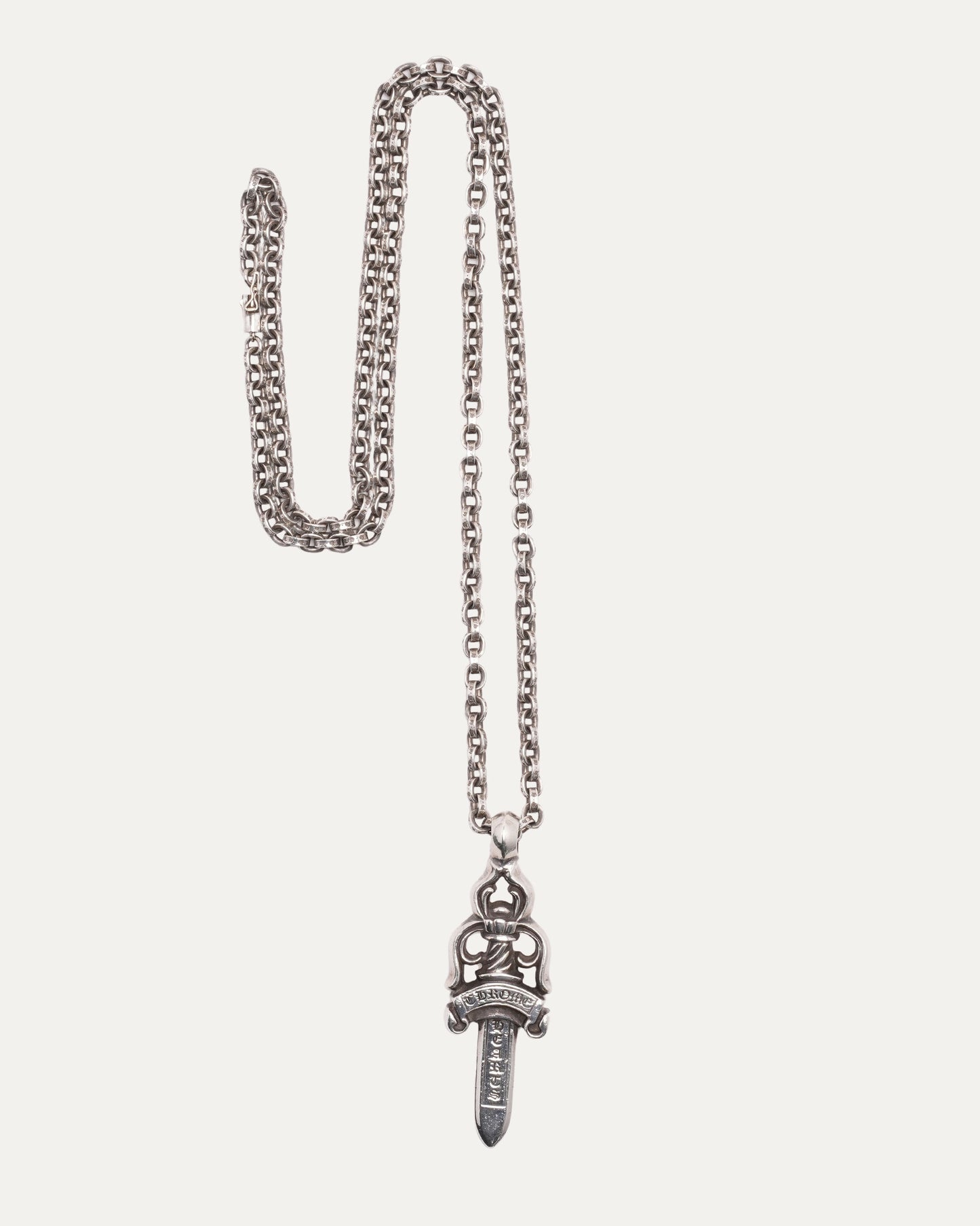 Large Dagger Pendant on Paper Chain