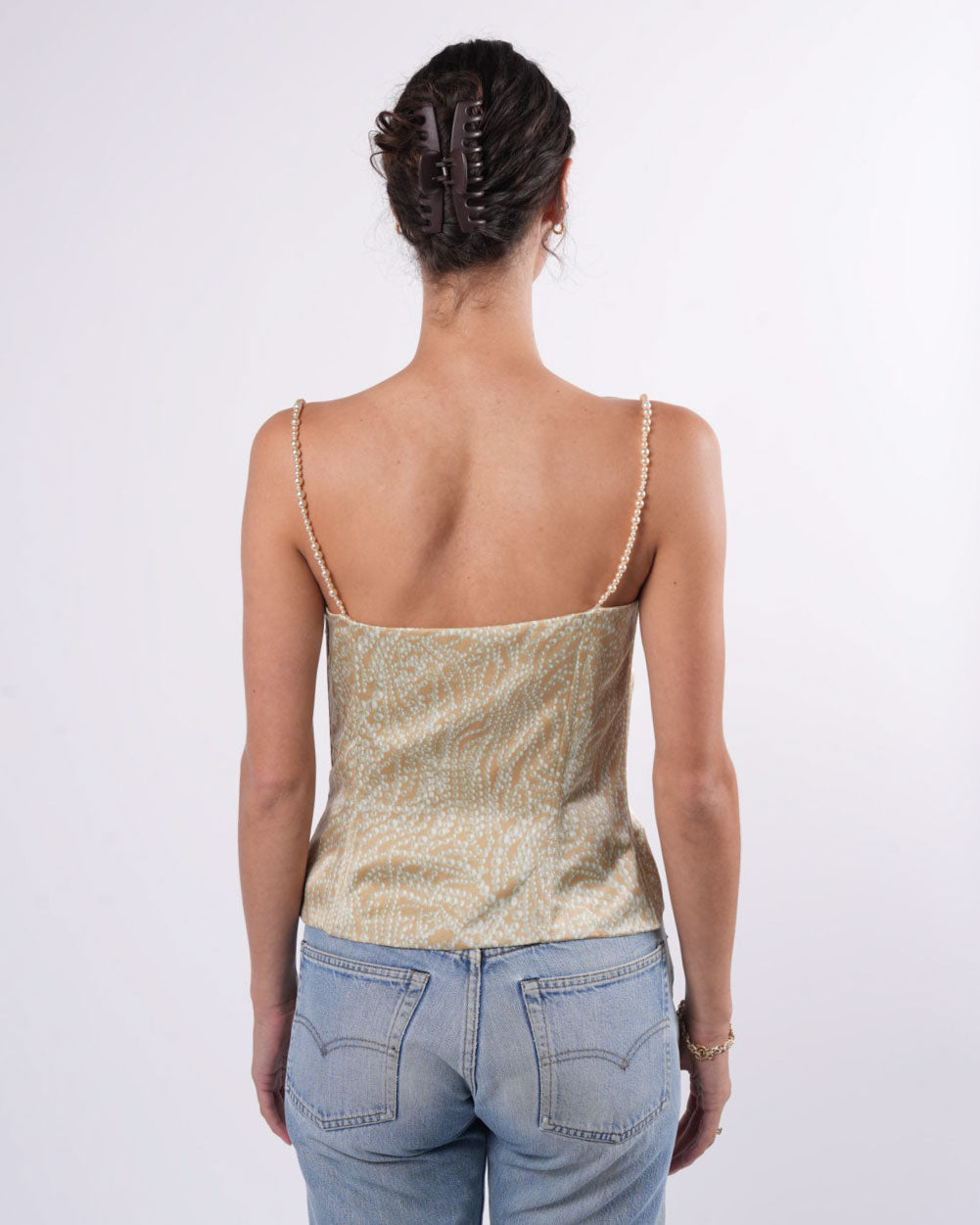 SS 2011 Pearl Print Top with Pearl Straps
