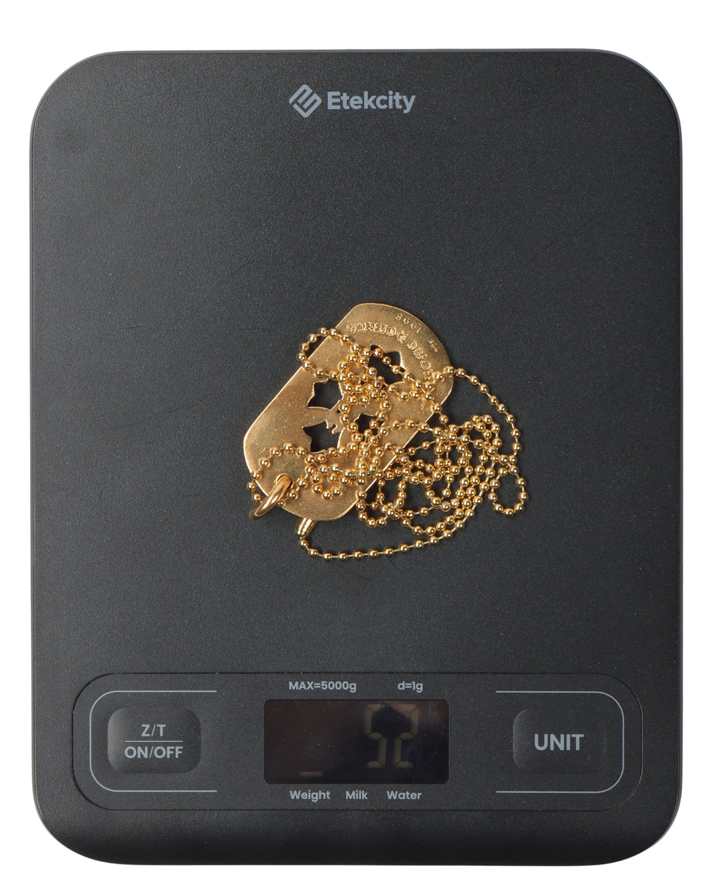 22k Gold & Diamond Cross Dog Tag Pendant w/ Chain