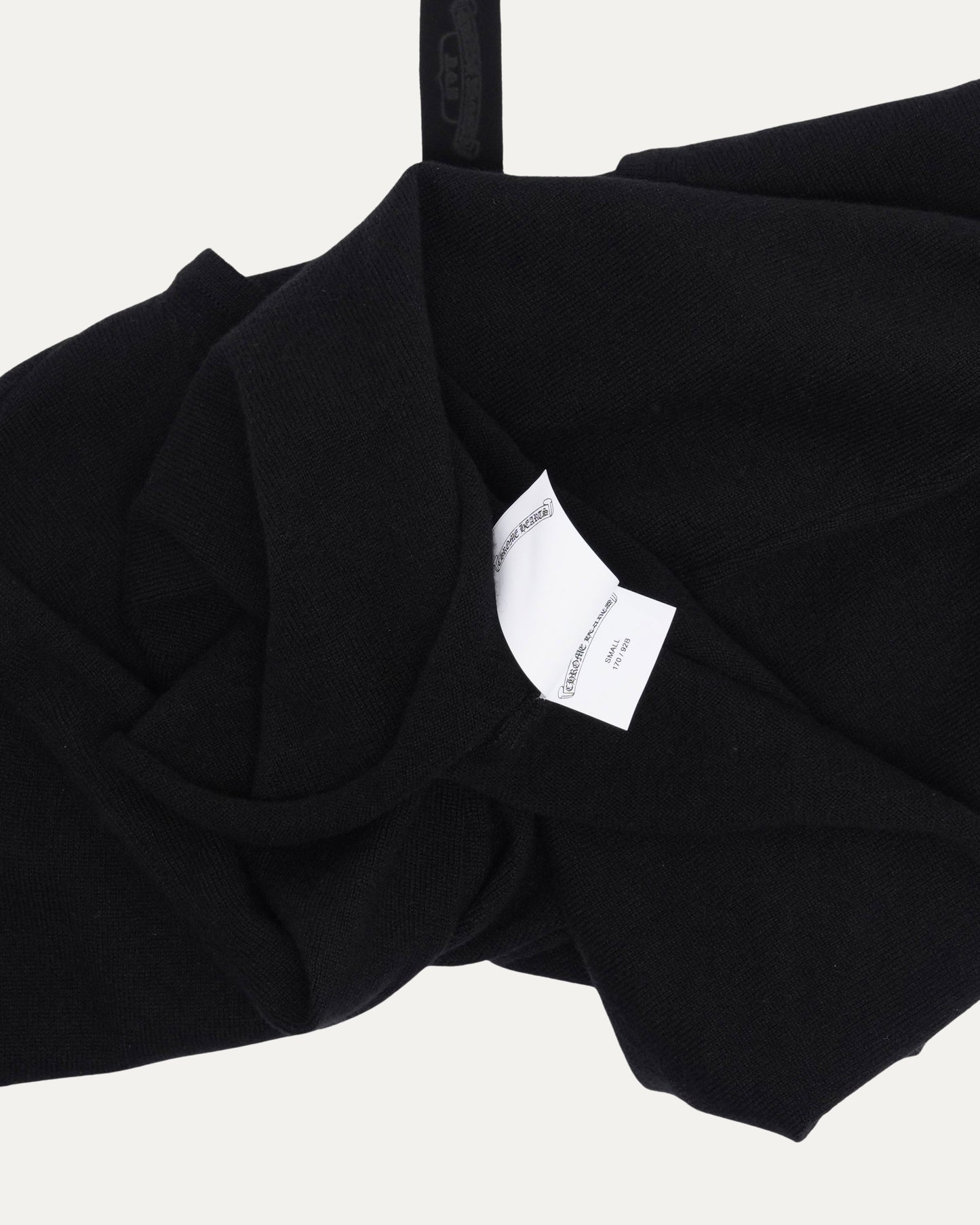 Rhinestone Hairy Cross Cashmere V-Neck Sweater