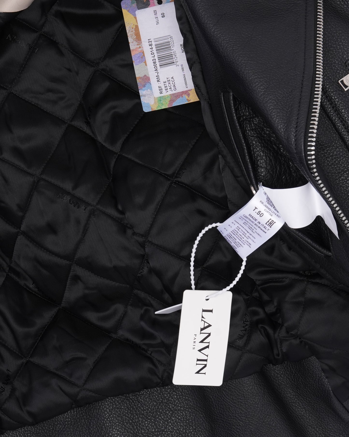 Gallery Dept. G and L Patch Studded Leather Biker Jacket