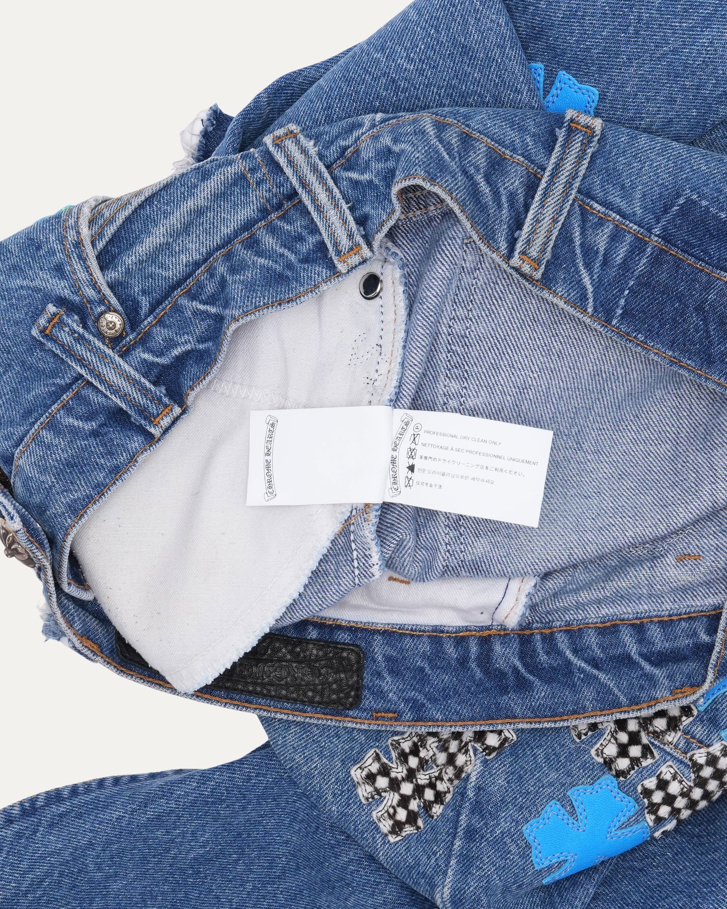 Levi's Plus Cross Patch Orange Tab 505 Jeans