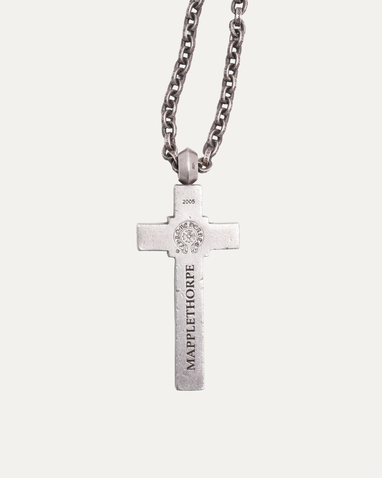 Mapplethorpe Cross Pendant on Paper Chain 40 inches
