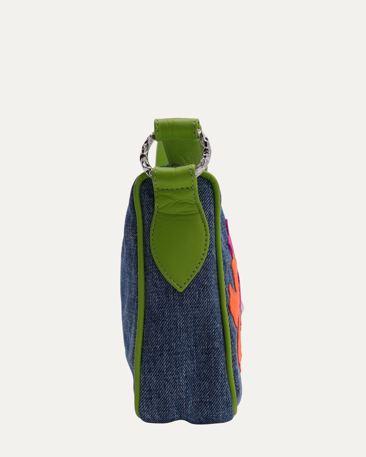 Denim Cross Patch Chicken Nugget Bag