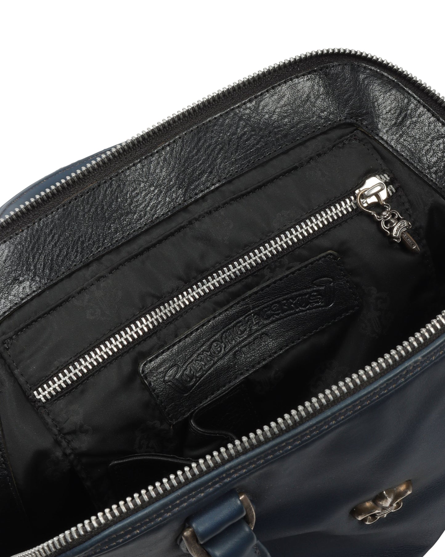 Leather "Fleur De Lis" Mini Bowling Bag