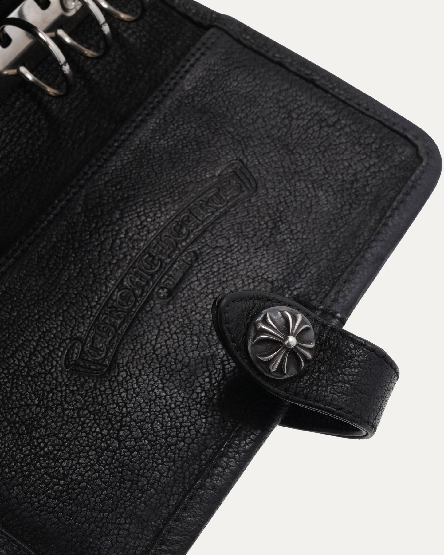 Cross Patch Leather Binder