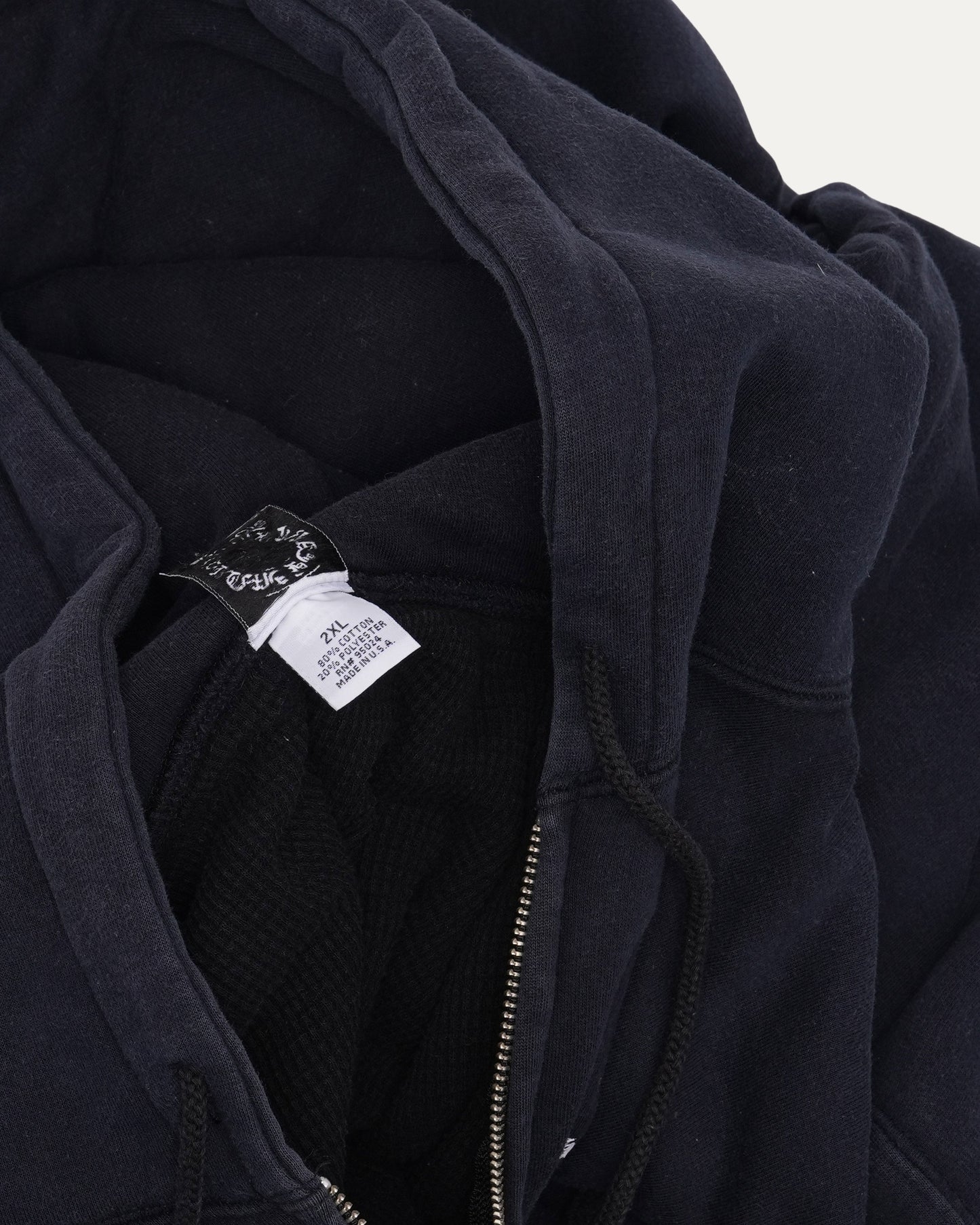 Plus Cross Thermal Lined Zip Up Hoodie