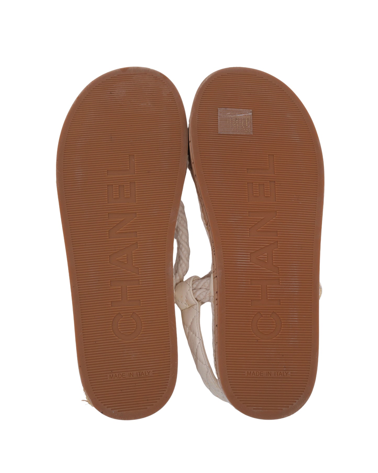 Rope, Lambskin and Cork Sandals