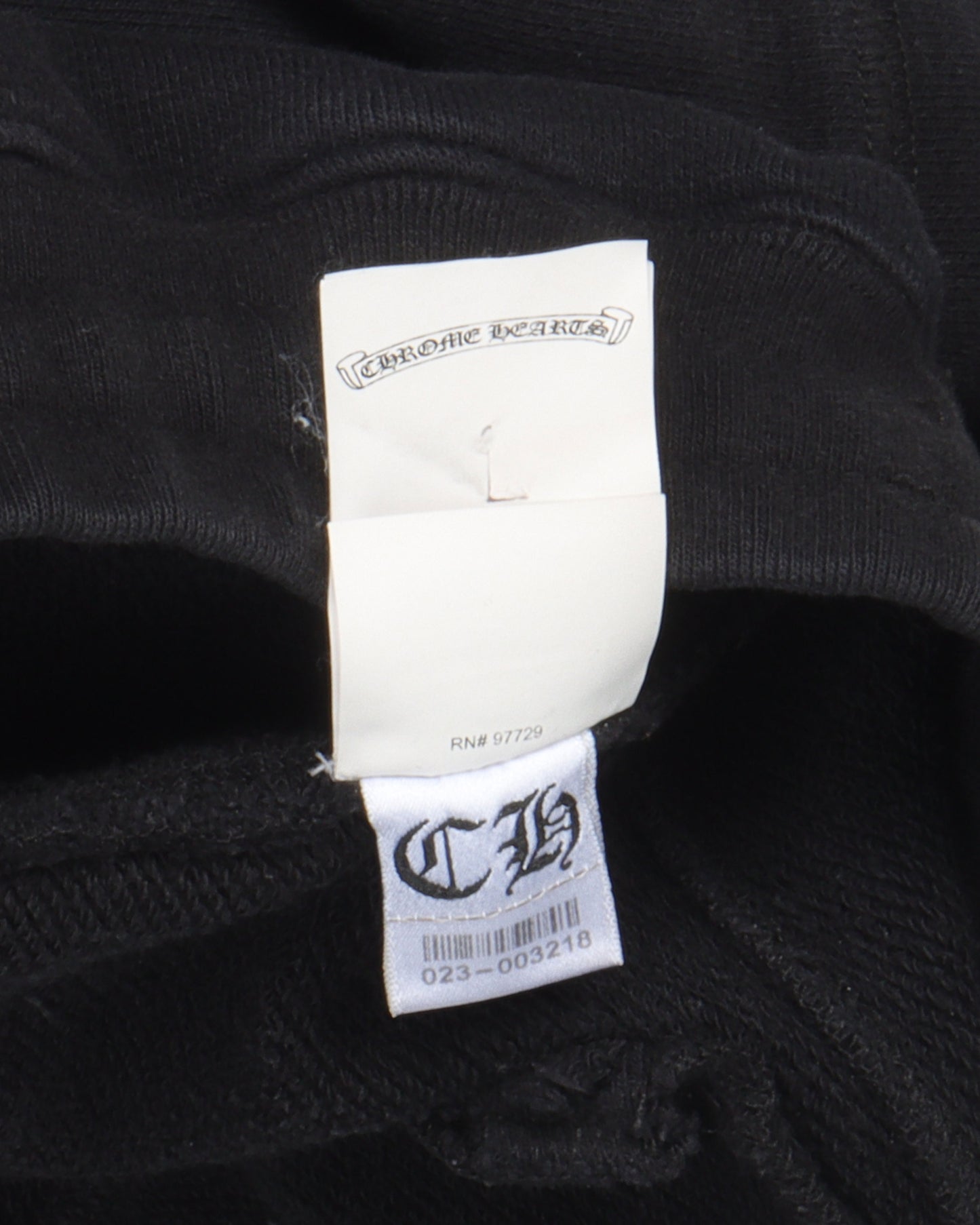 Tonal Eye Test Logo Leather Cross Patch Zipper Sweatpants