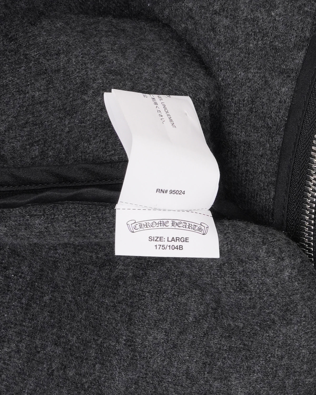 Cross Patch Cashmere Blend Zip Up Hoodie