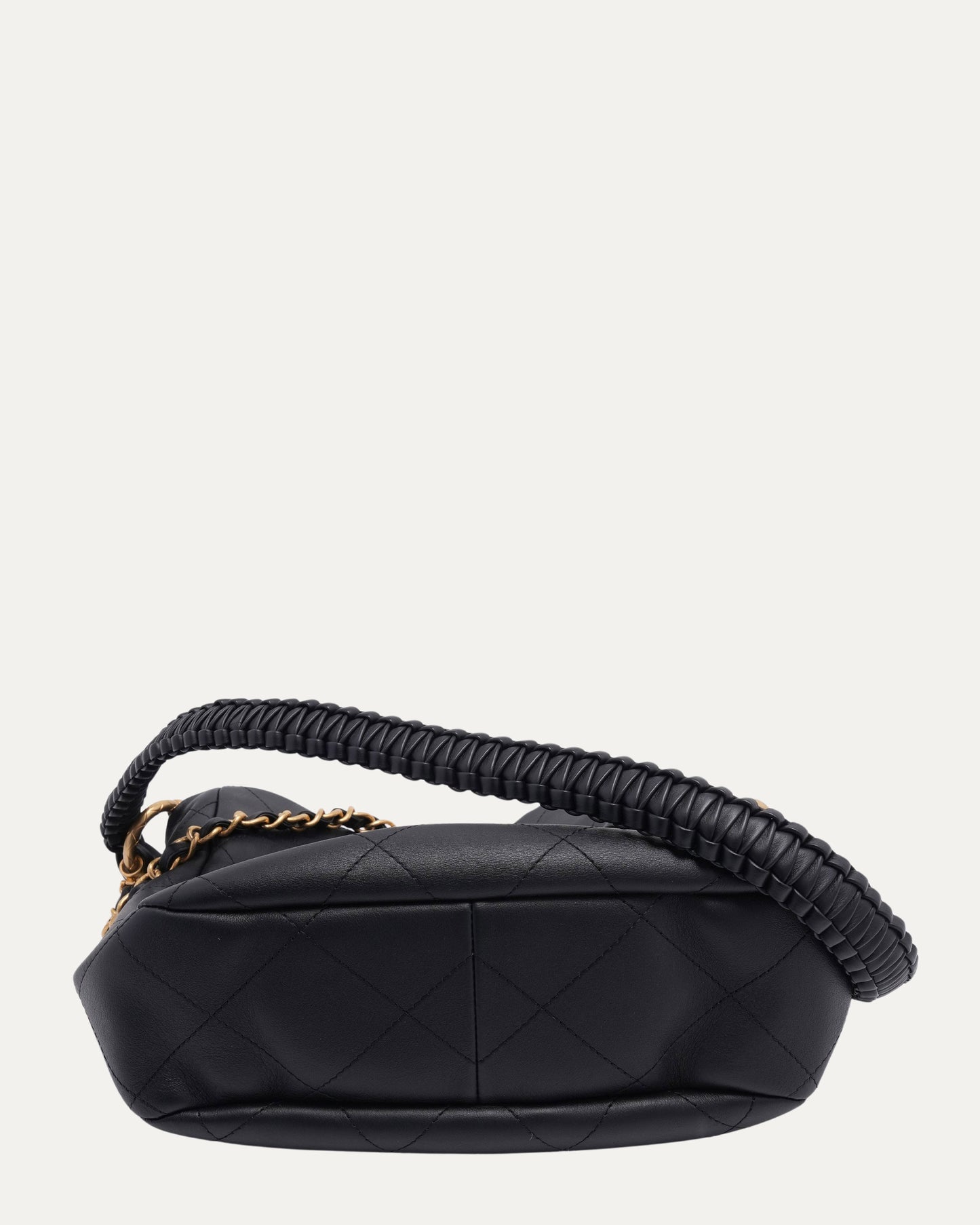 Braided Handle Hobo Bag