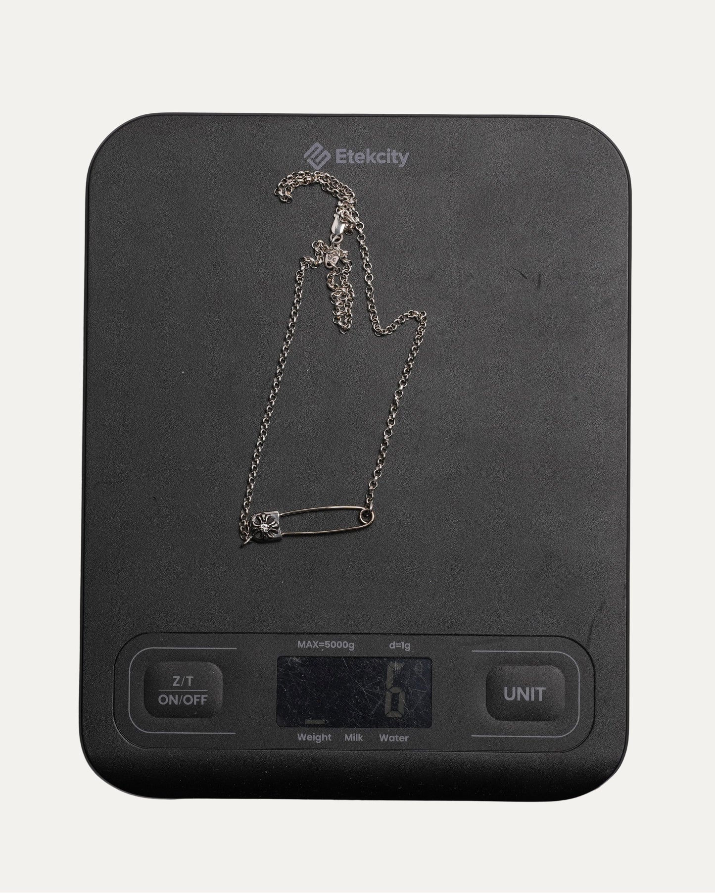 Diamond Safety Pin Necklace