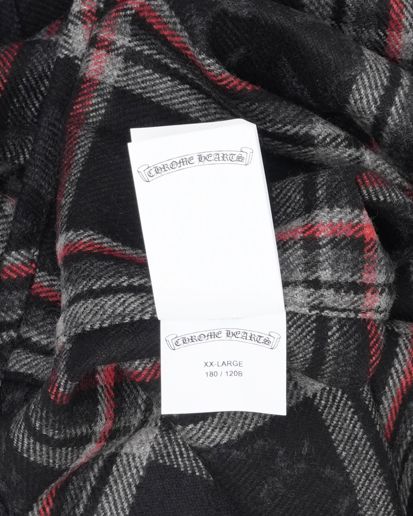 Gas Station Plaid Cashmere Cross Patch Loose Ends Flannel Shirt