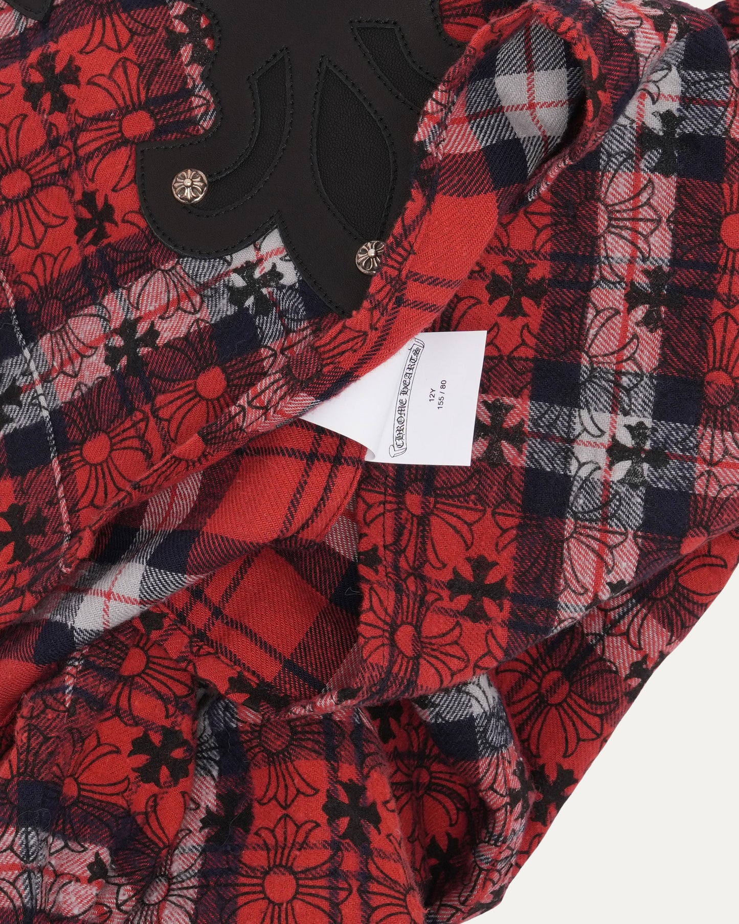 Children's Monogram Fleur Cross Patch Loose Ends Flannel Shirt