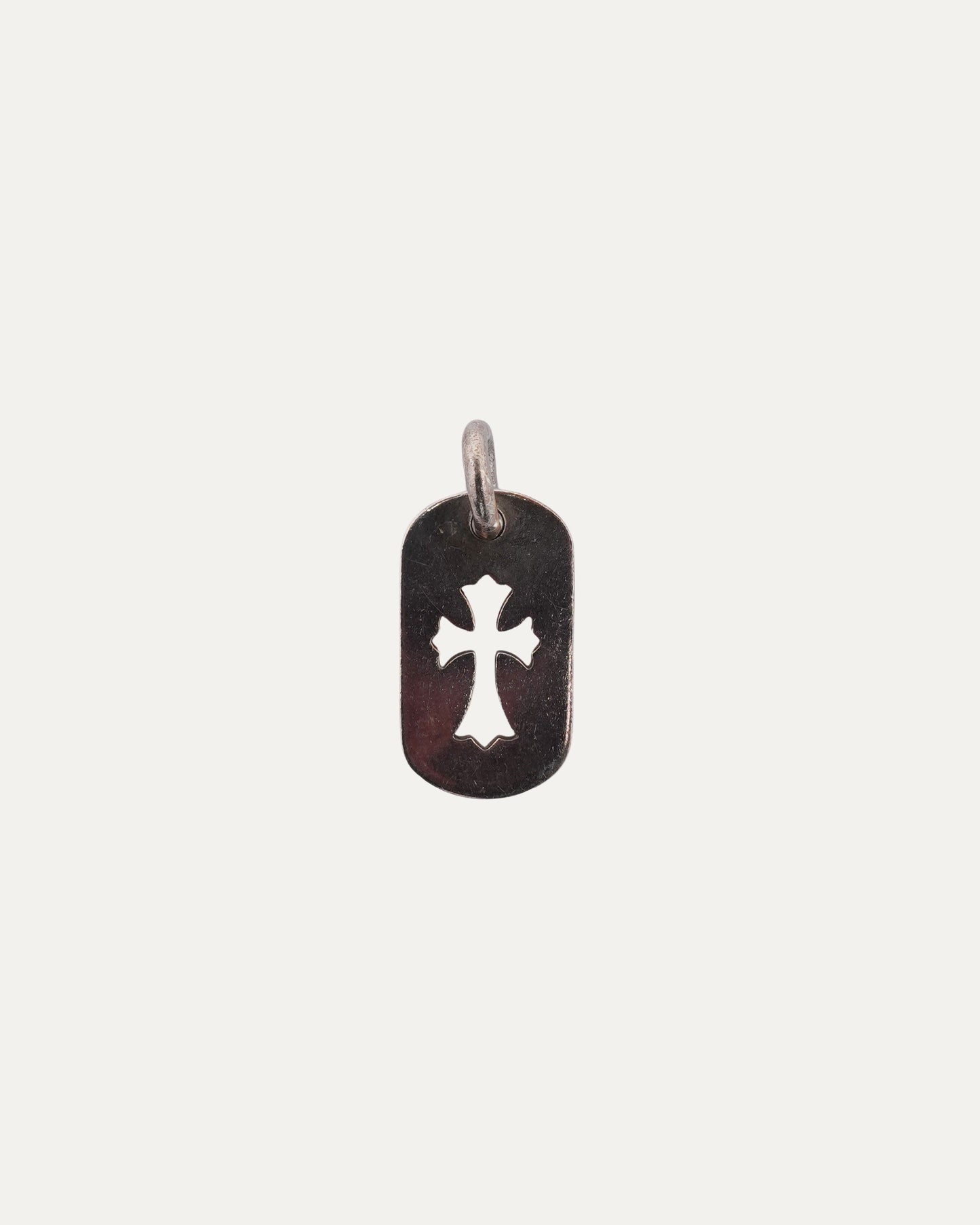 Plus Cross Cutout Dogtag Pendant