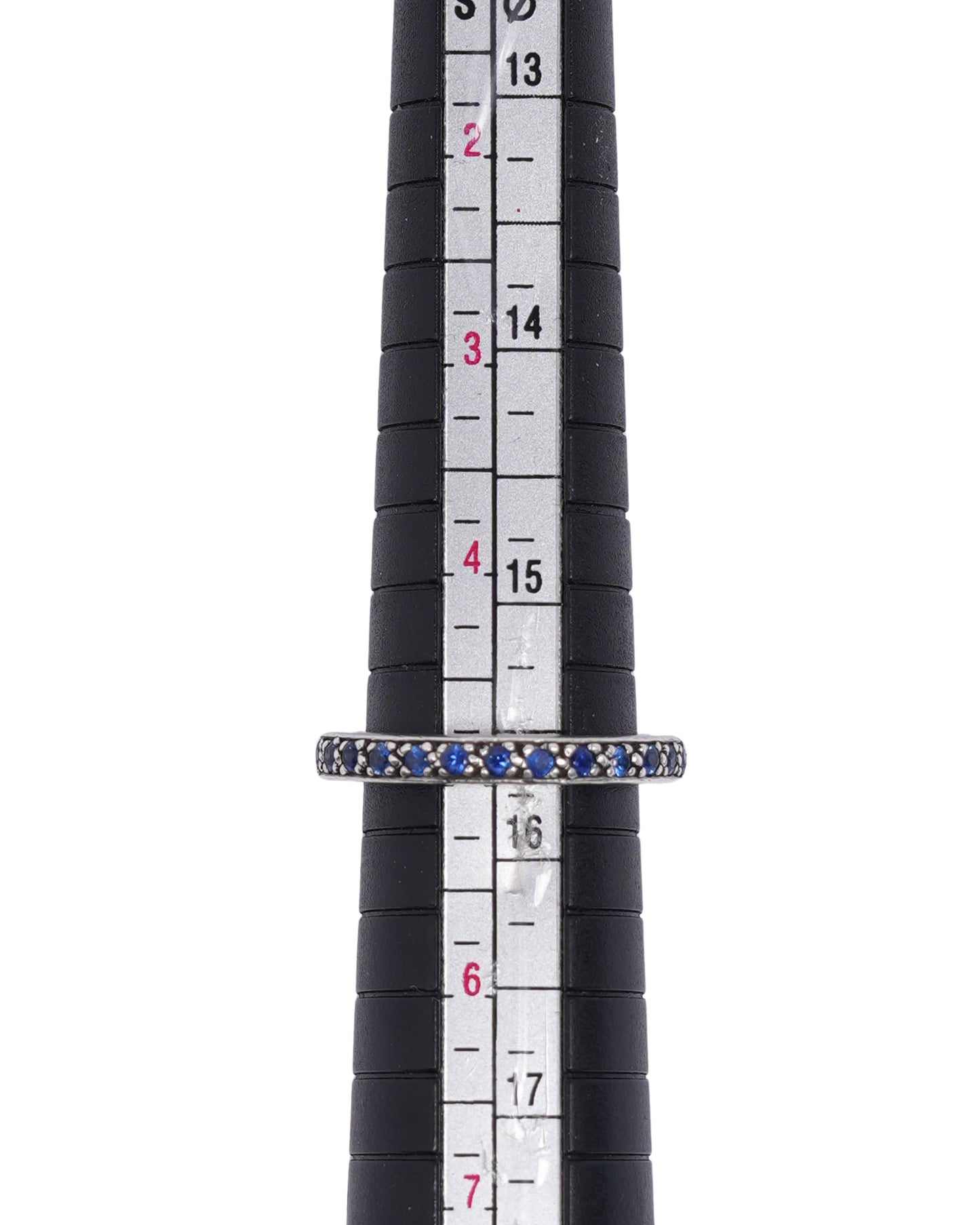 Silver & Blue Sapphire Band Ring