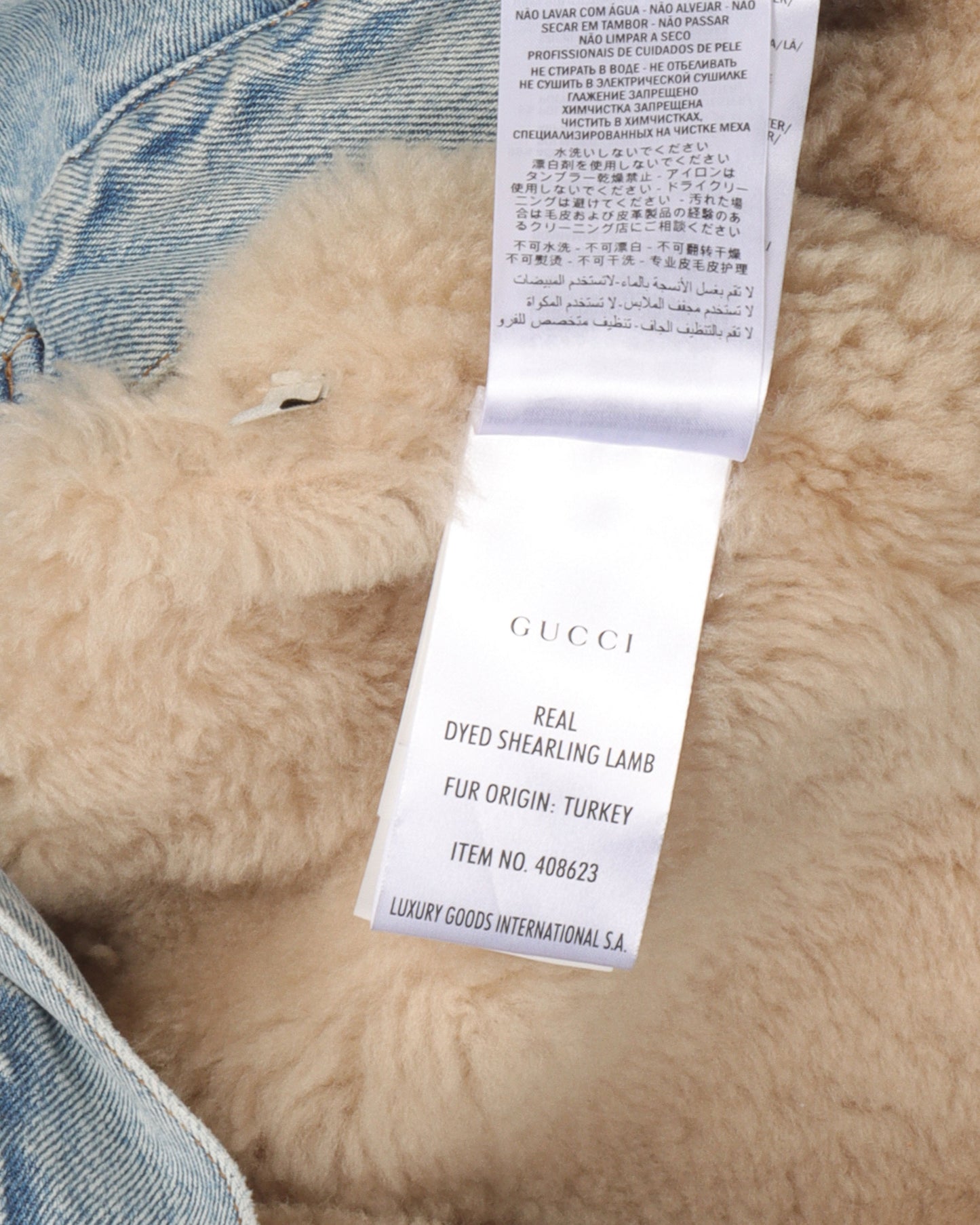 Shearling ‘L’Aveugle Par Amour’ Denim Jacket