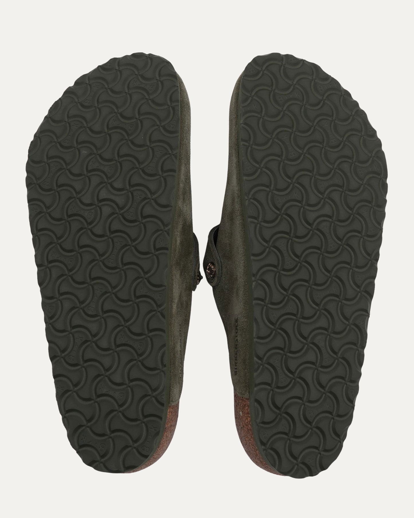 Dagger Embellished Shearling Lined Birkenstock Boston Suede Mule