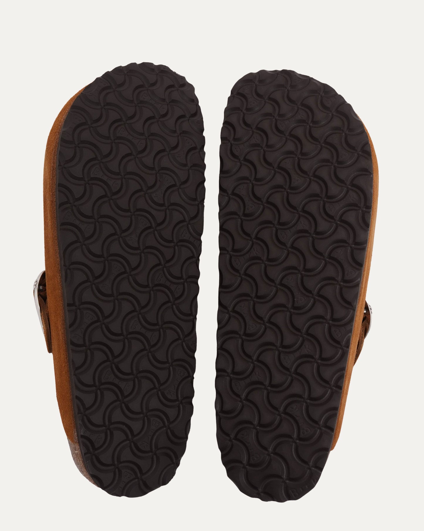 Cross Embellished Birkenstock Boston Suede Mule