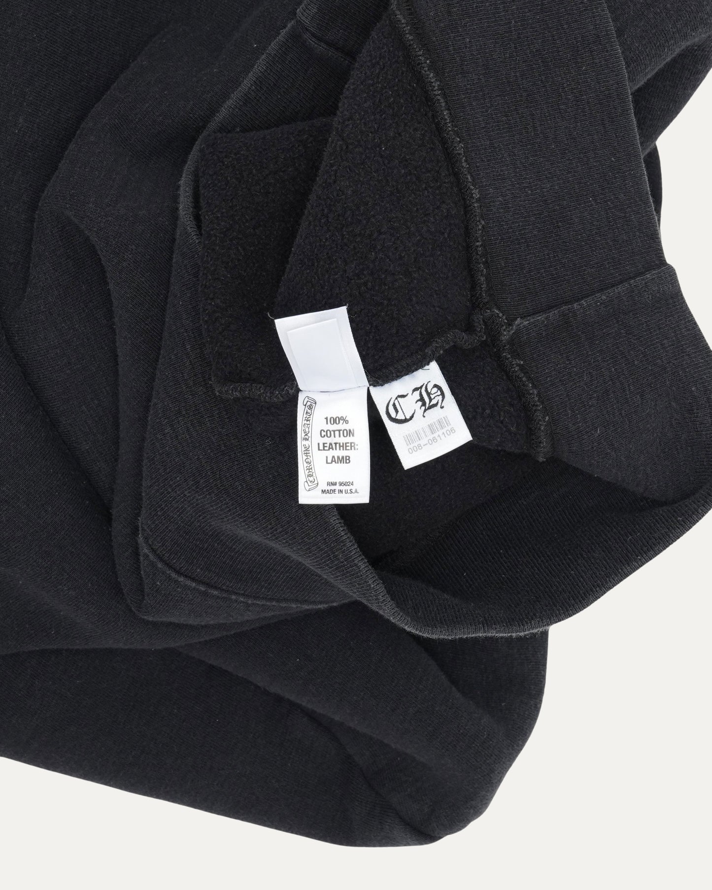 Silver Embellished Cross Patch Zip Up Hoodie