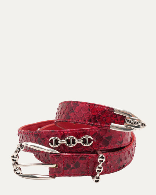 Snakeskin Western Belt