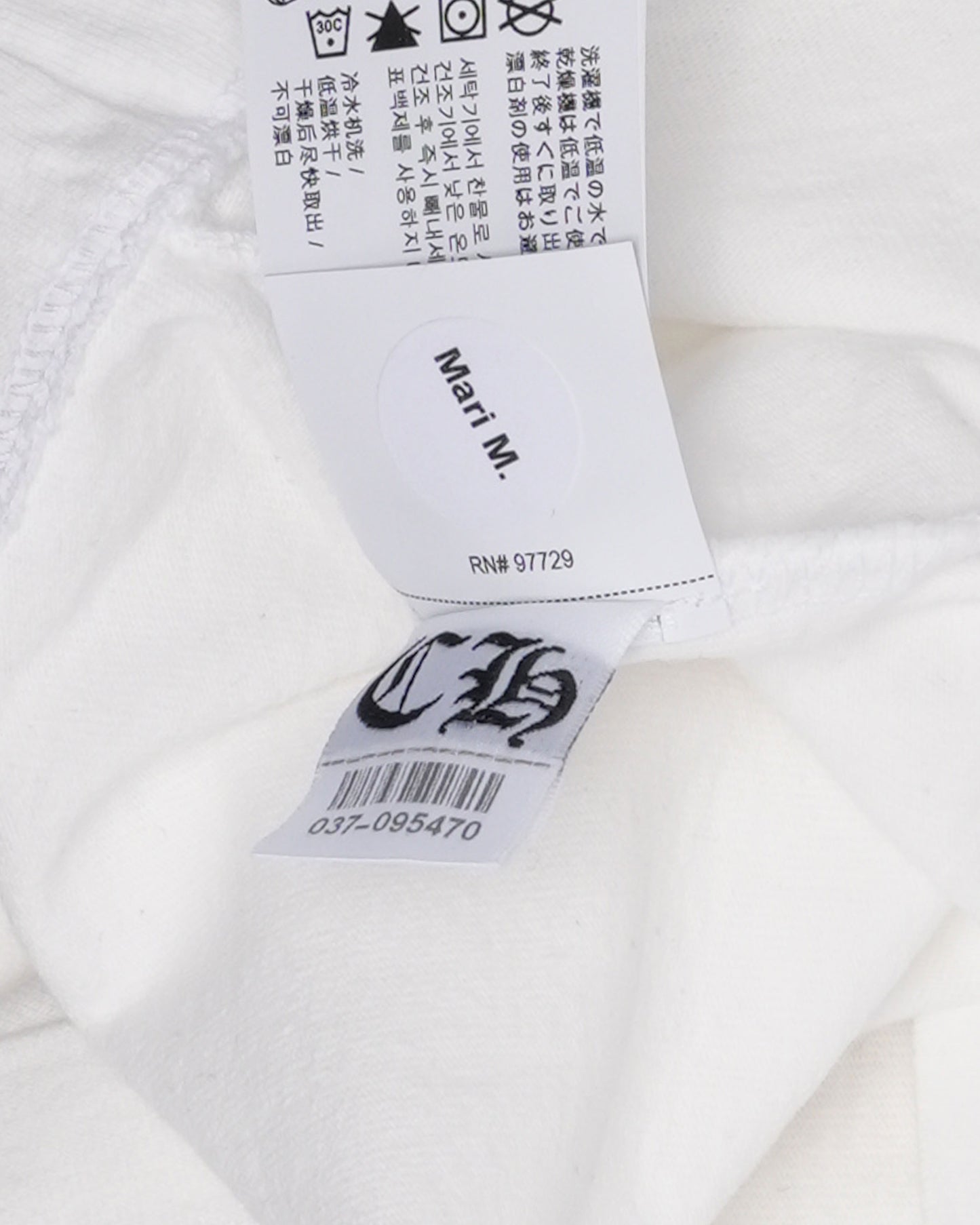 Embroidered Eye Chart Long Sleeve Pocket T-Shirt