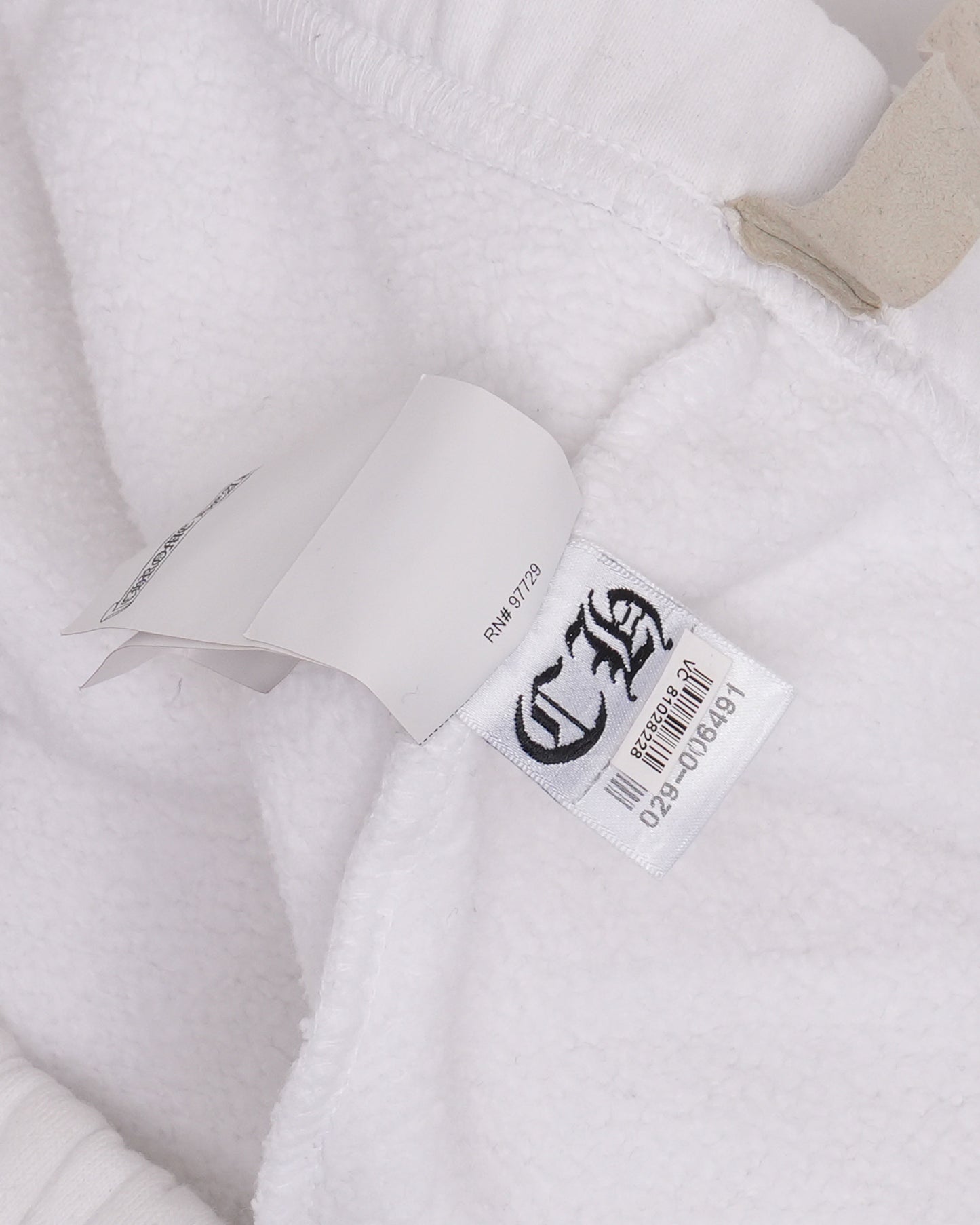 White Paper Jam Cross Patch Sweat Shorts