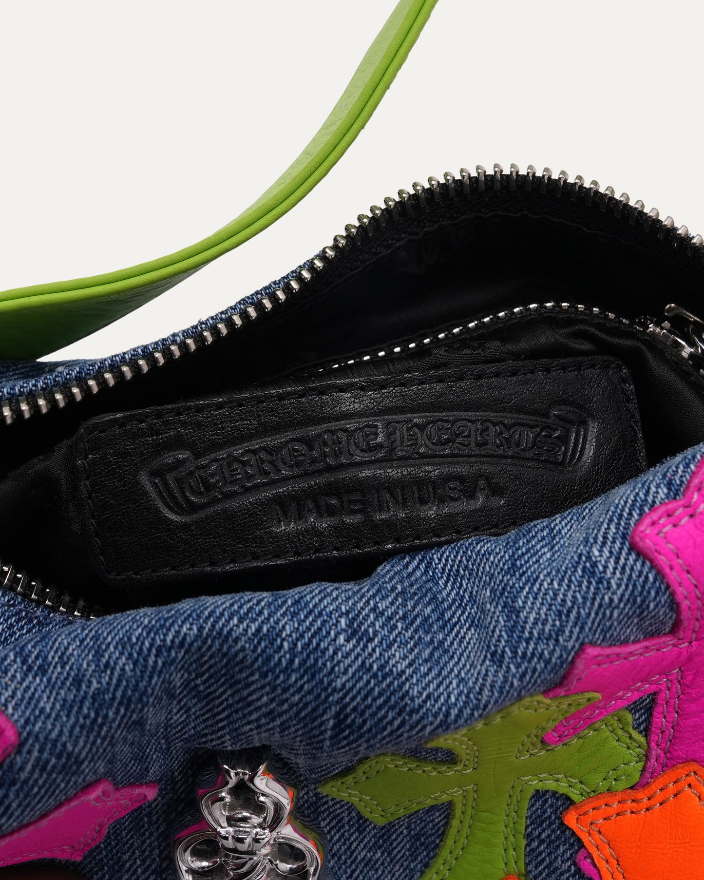 Denim Cross Patch Chicken Nugget Bag