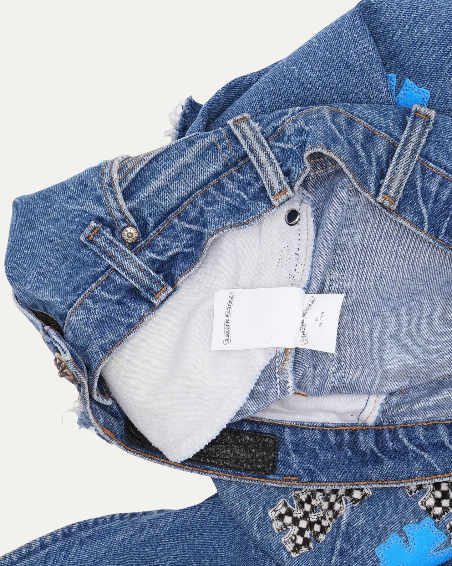 Levi's Plus Cross Patch Orange Tab 505 Jeans