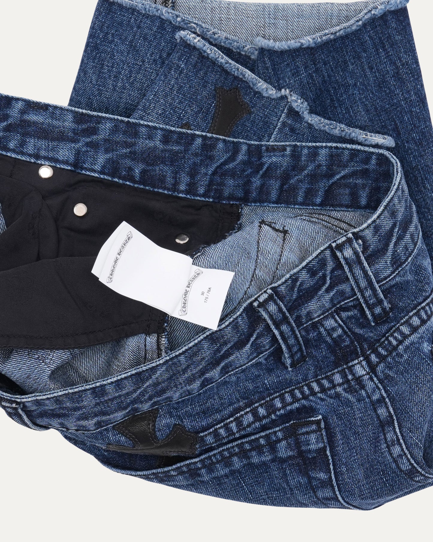 Turbo Diesel Cross Patch Jean Shorts