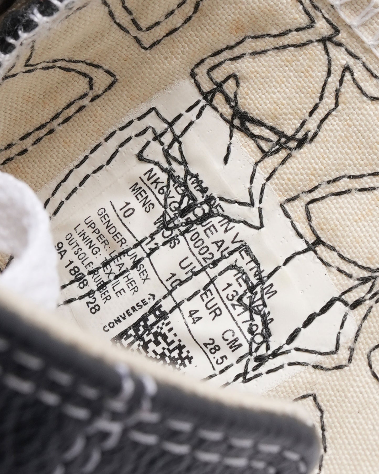 Cross Patch Leather Converse Chuck Taylor Sneakers