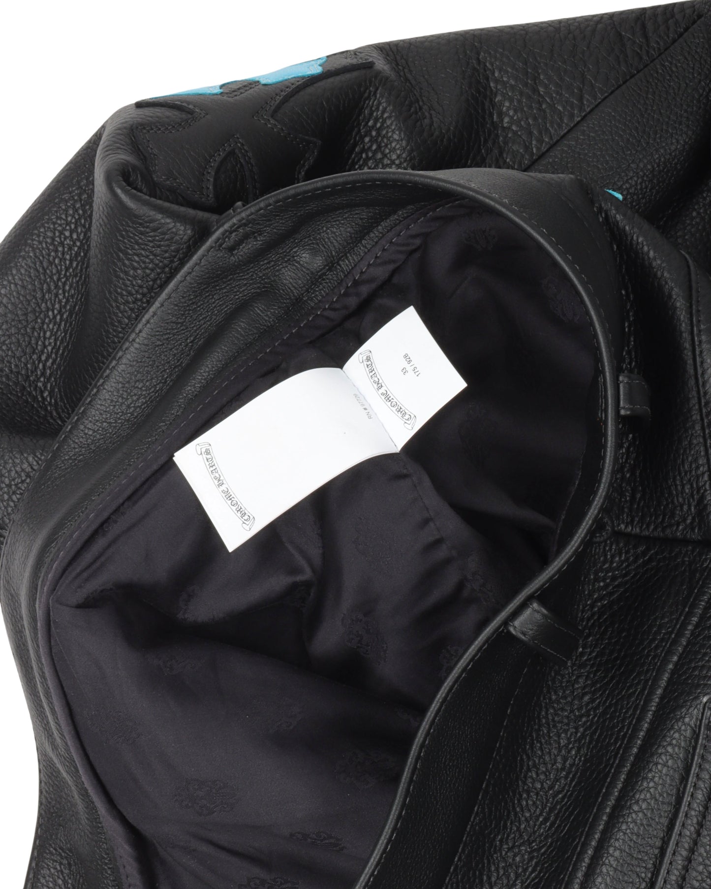 Cross Patch Leather Pants