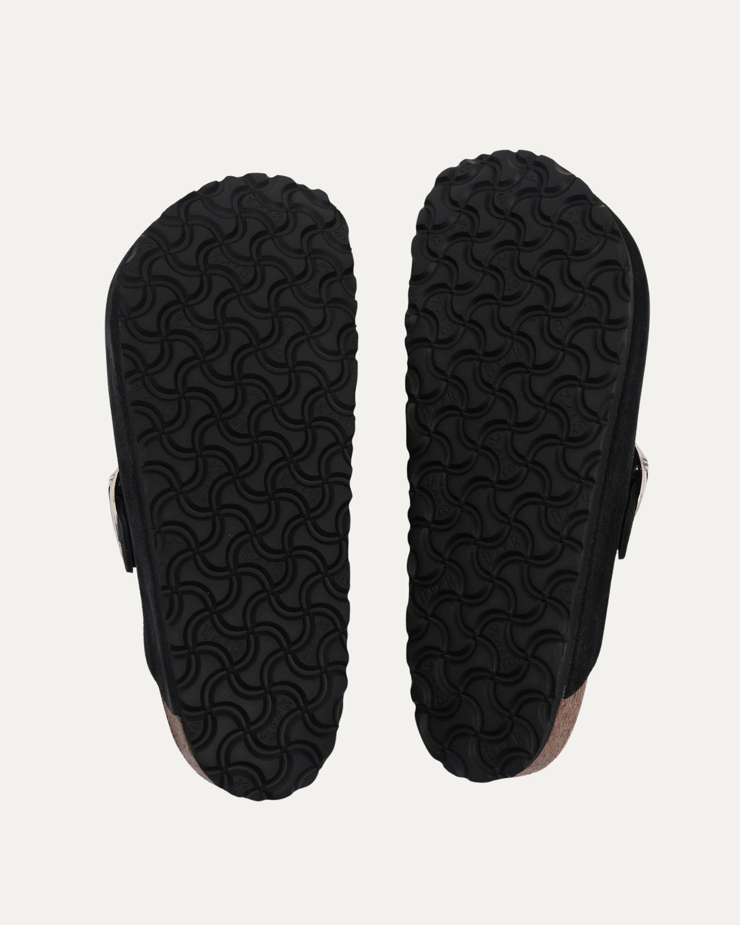 Cross Embellished Birkenstock Boston Suede Mule