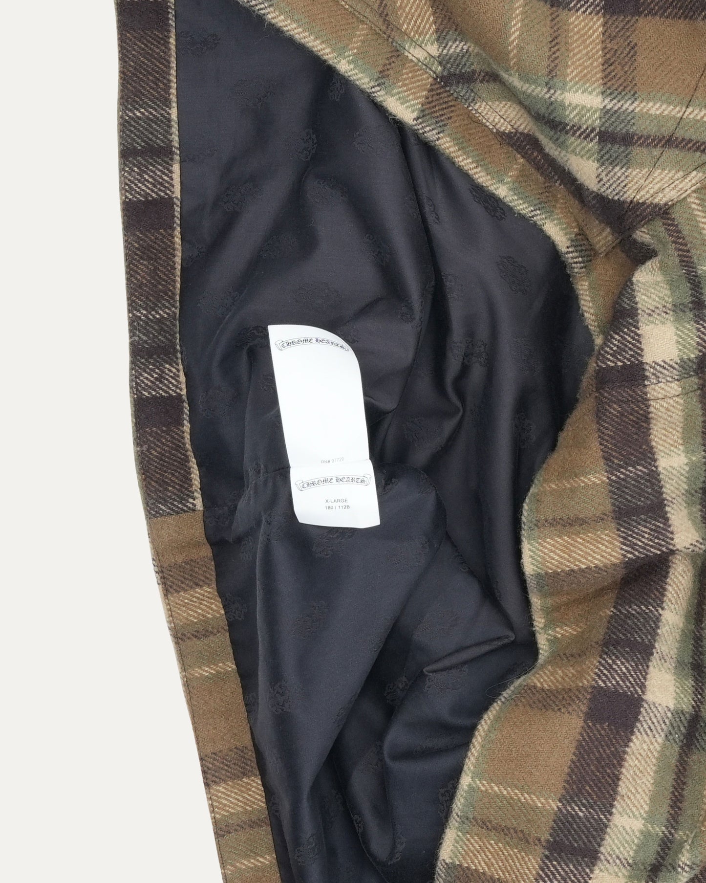 Flannel Shearling Collar Zip Up Jacket