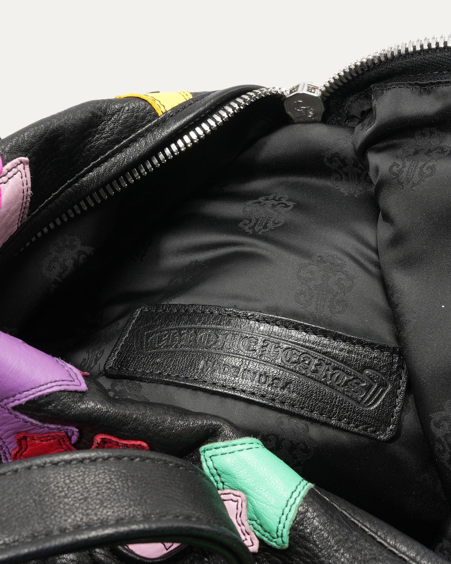 Multicolor Cemetery Cross Patch Duffle Bag