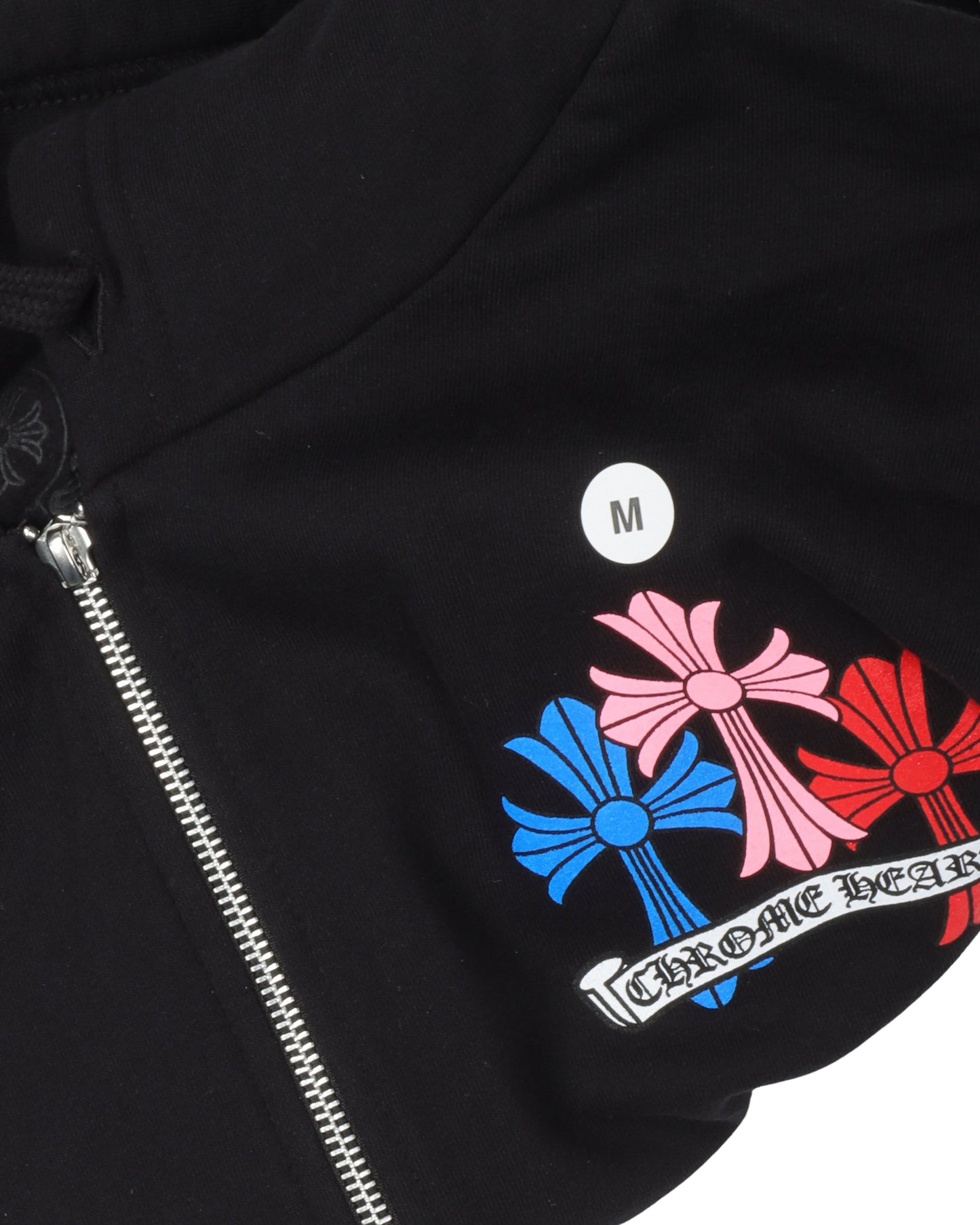 Multicolor Cross Logo Zip-Up Hoodie