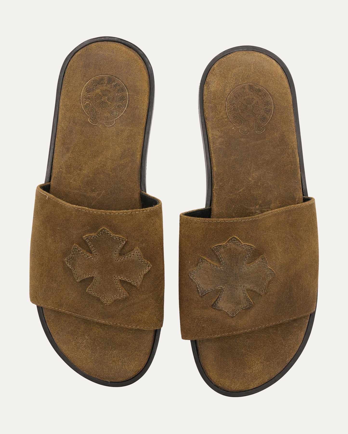 Cross Patch Leather Sandals