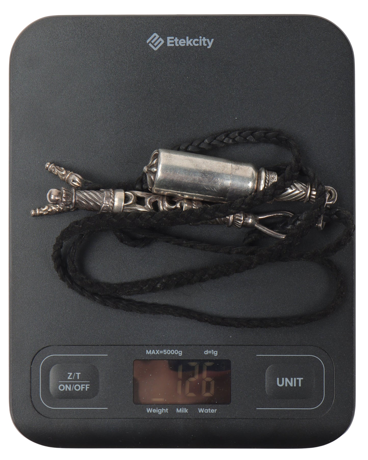 Leather Necklace with Vial