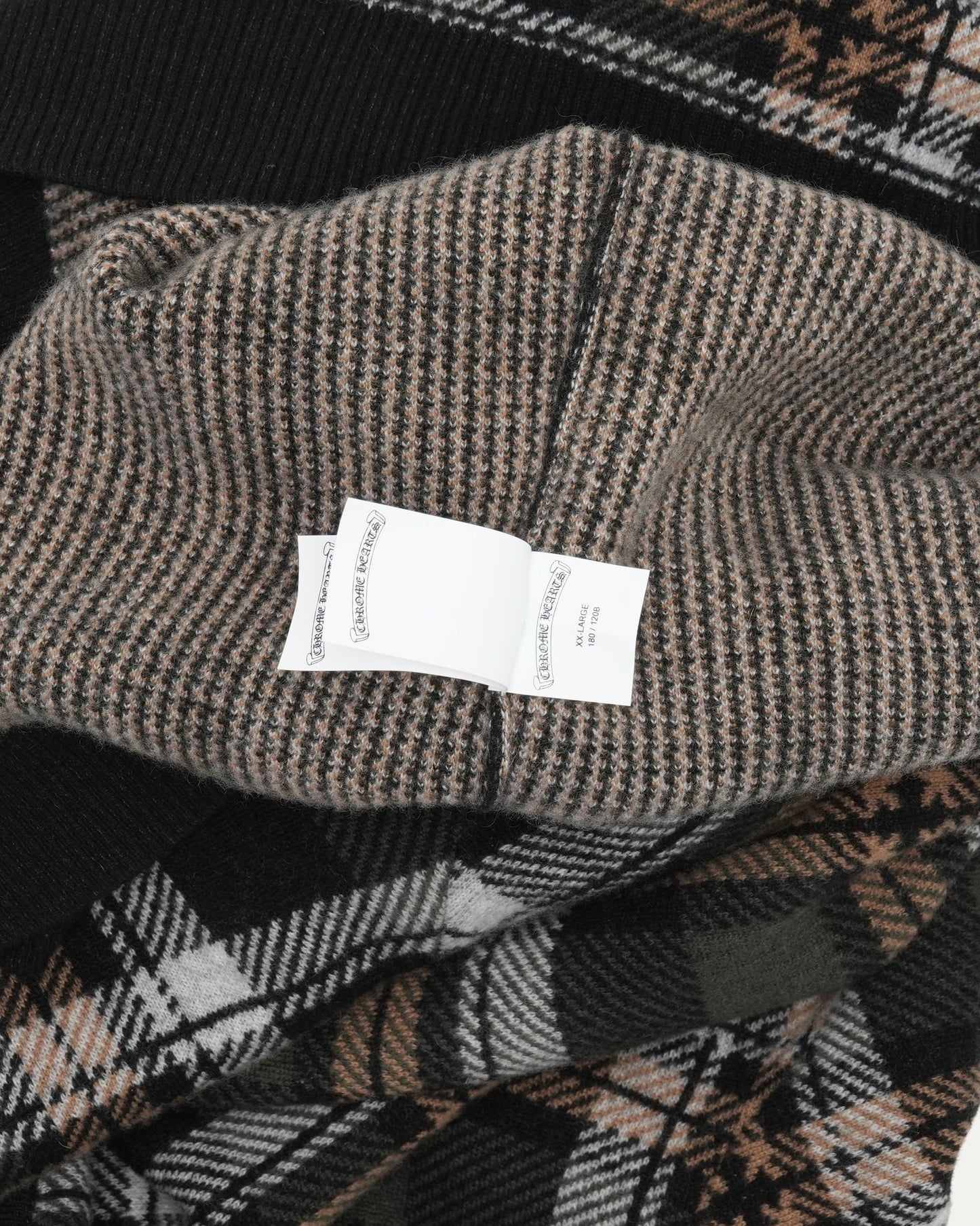 Cashmere Blend Plaid V-Neck Sweater