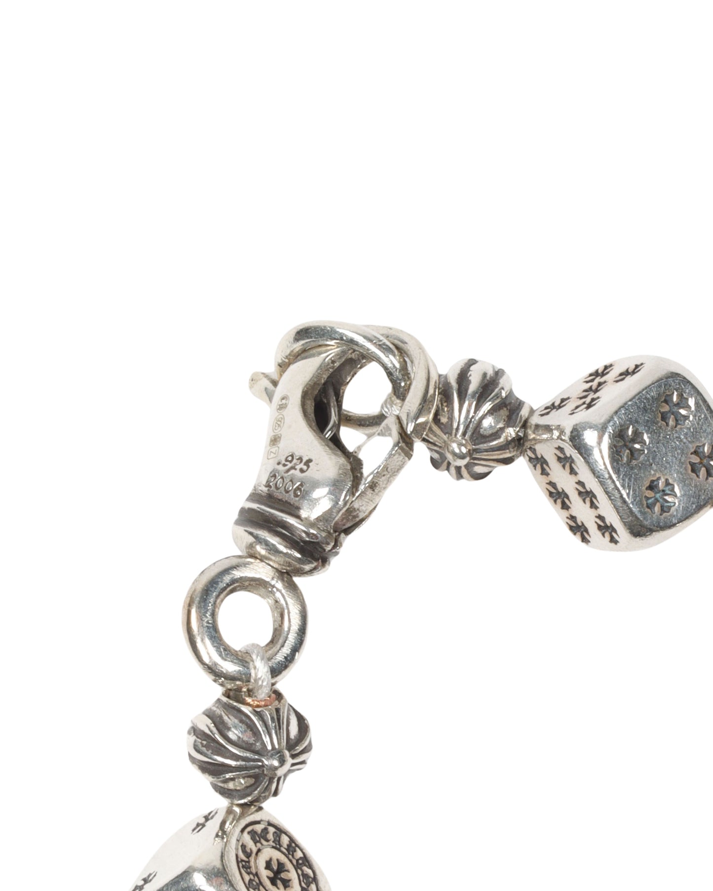 Silver Dice Bracelet