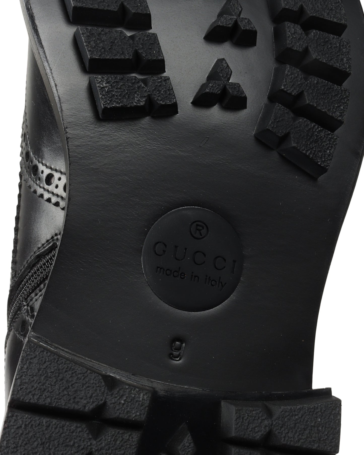 Brogue Detail Leather Boots