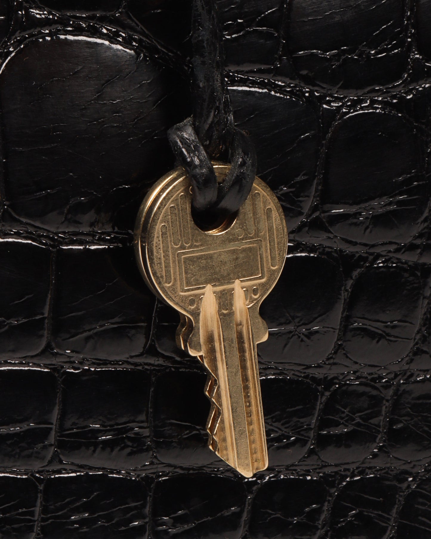 Black Shiny Alligator Mississippiensis Birkin 35 Brass Hardware
