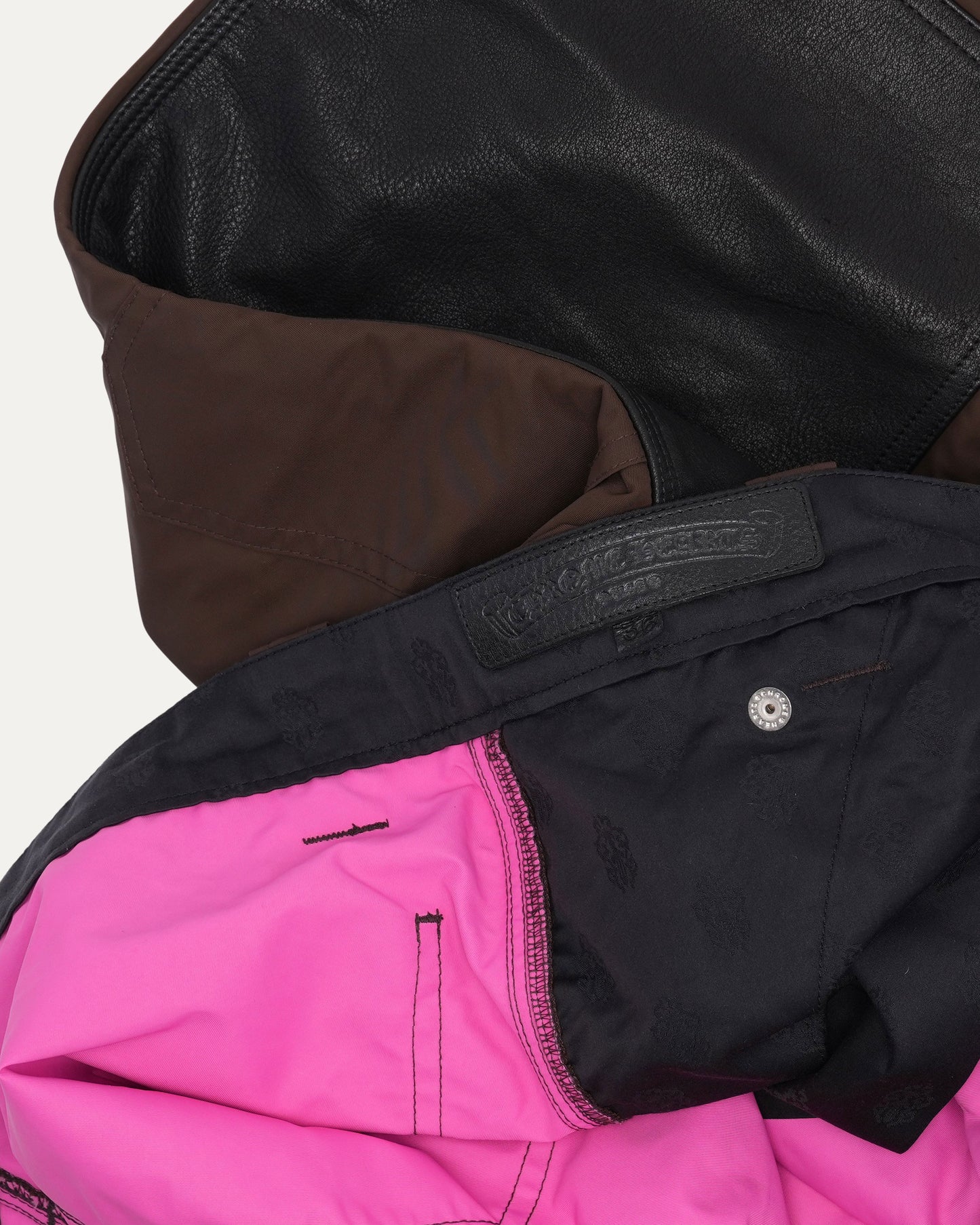 Nylon and Leather Double Knee Pants