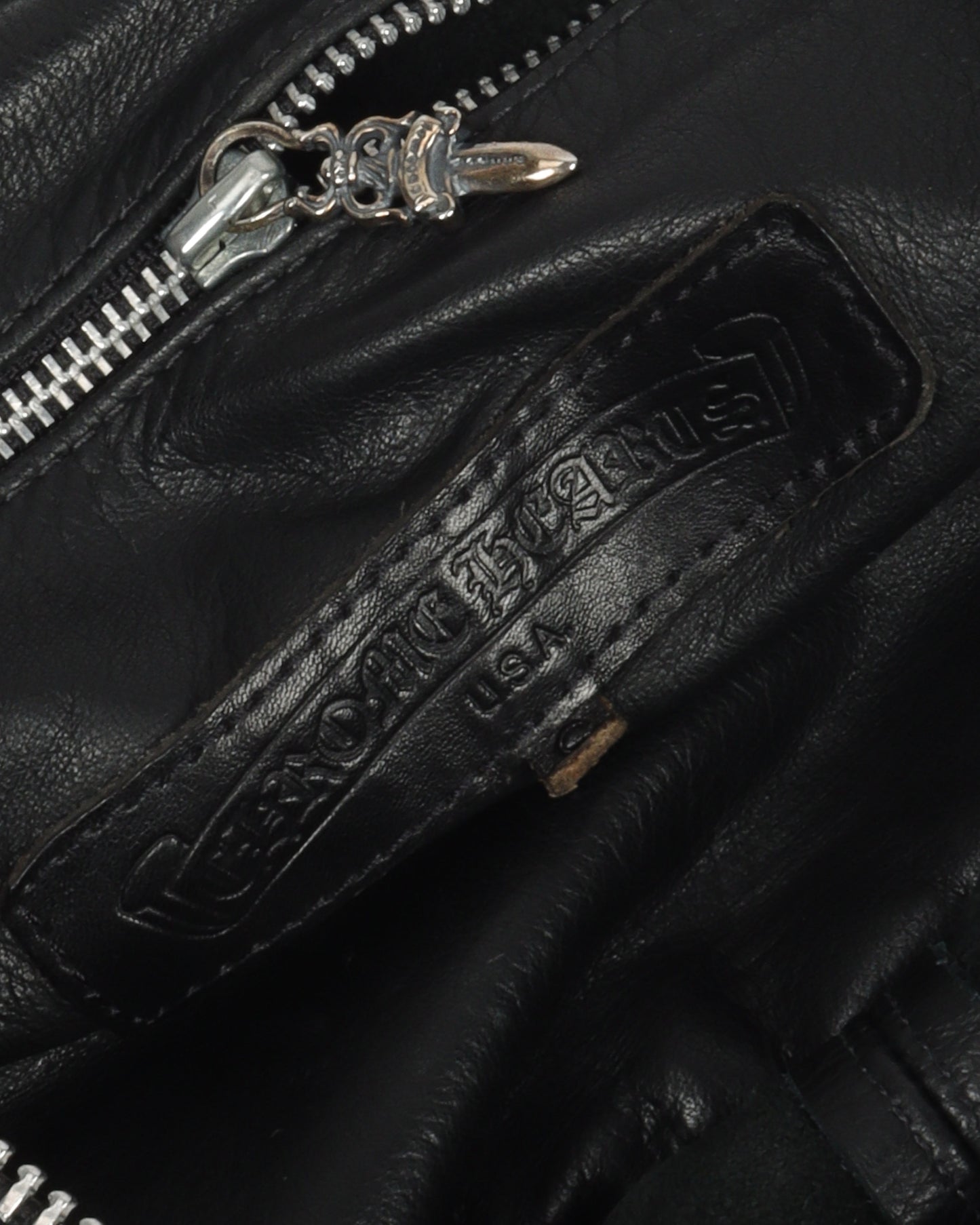 Leather Cross Patch Duffle Bag