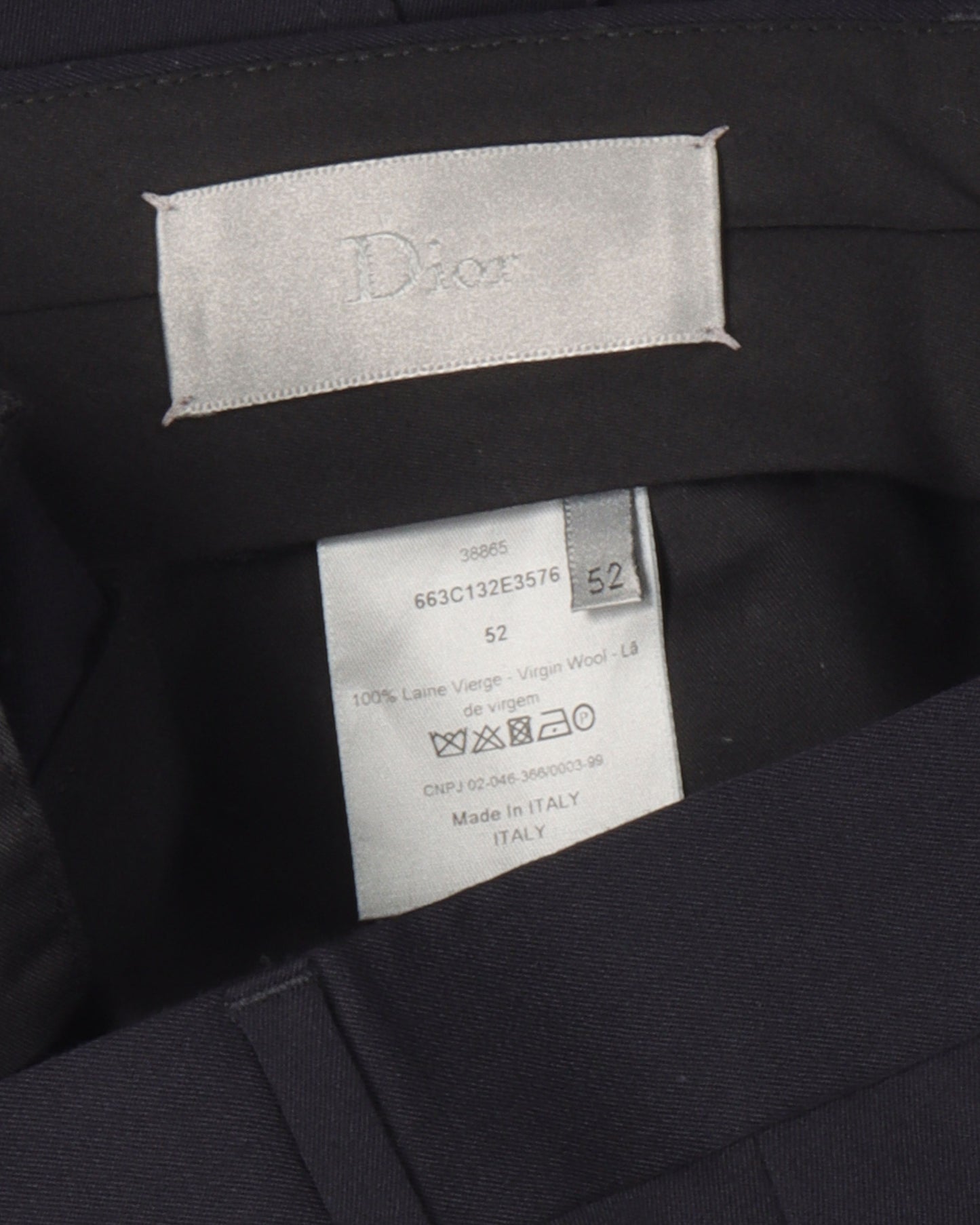 Three-Piece Virgin Wool Camouflage Lined Suit with Multizip Trousers