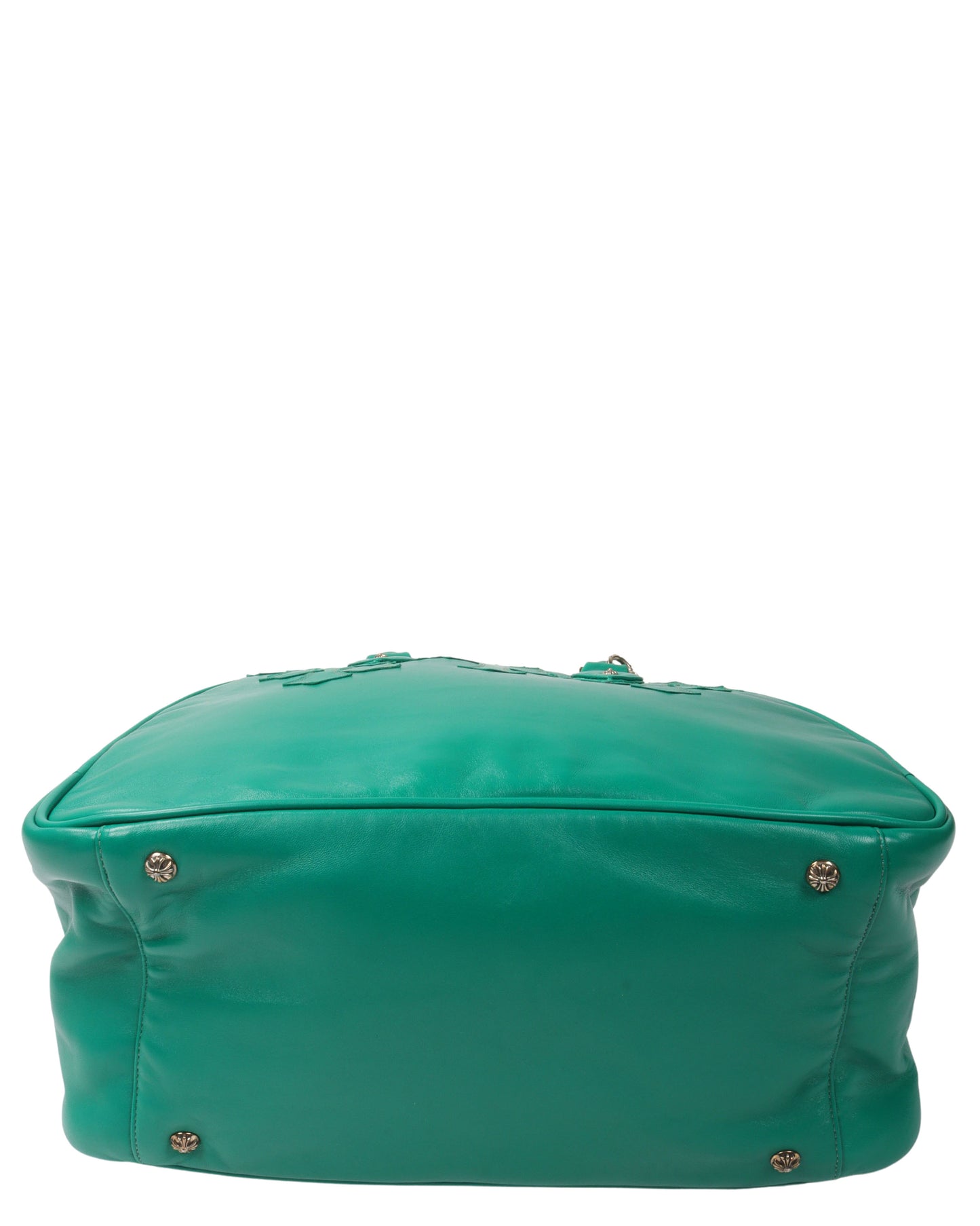 Leather Fleur Cross Patch Bowling Bag